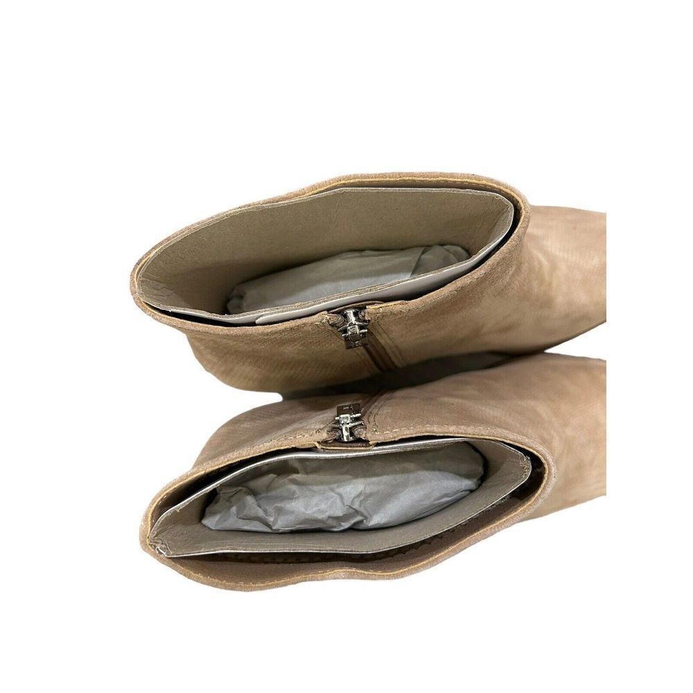 Michael Shannon Lesley Tan Beige Leather Bootie Heels Size 11 Women’s New - Picture 13 of 13